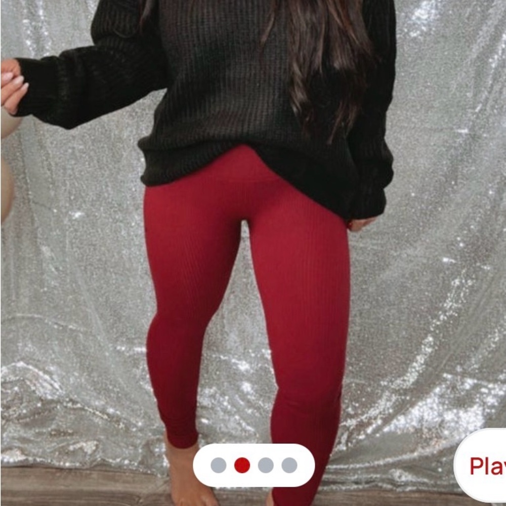 Zenana Outfitters Vibrant Red Leggings
